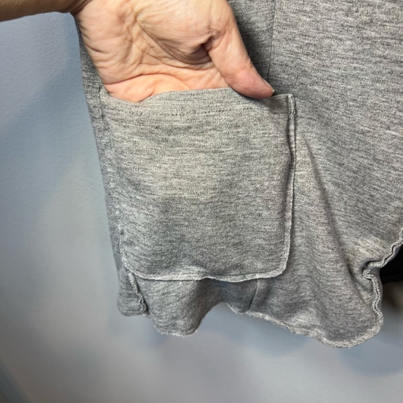 J. Jill Women's Wool Blend Knit Blazer Gray Raw Edge Seam Pockets Capsule  Large - Picture 8 of 14